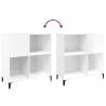 High Gloss White Record Cabinet - Stylish & Practical Storage