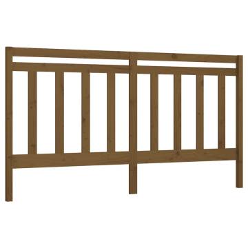 Stylish Honey Brown Bed Headboard - Solid Pine Wood