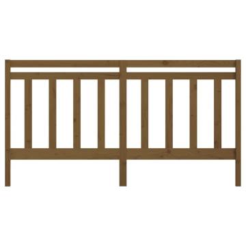 Stylish Honey Brown Bed Headboard - Solid Pine Wood