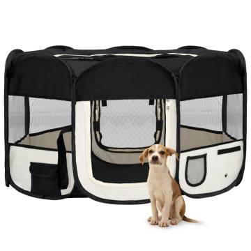 Foldable Dog Playpen with Carrying Bag - 145x145x61 cm