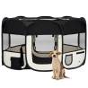 Foldable Dog Playpen with Carrying Bag Black 145x145x61 cm Colour black Size 145 x 145 x 61 cm Quantity in Package 1 