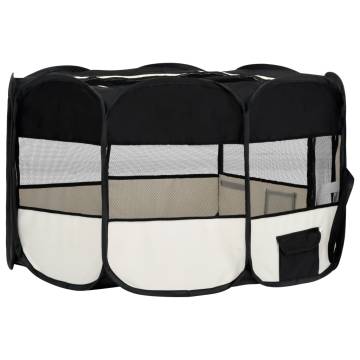 Foldable Dog Playpen with Carrying Bag - 145x145x61 cm