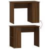 Brown Oak Desk 100x55x75 cm - Stylish Engineered Wood