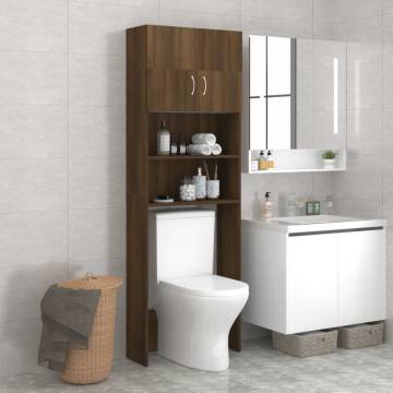 Washing Machine Cabinet - Brown Oak | Space Saver Solution