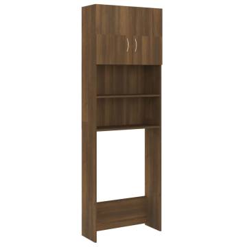 Washing Machine Cabinet - Brown Oak | Space Saver Solution