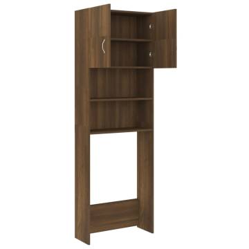 Washing Machine Cabinet - Brown Oak | Space Saver Solution