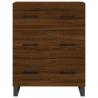 Stylish Highboard Brown Oak | 69.5x34x180 cm Engineered Wood