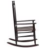 Vintage Brown Poplar Wood Rocking Chair - Timeless Design