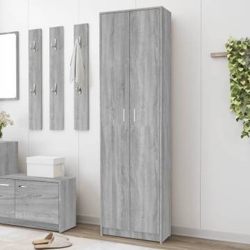 Hallway Wardrobe Grey Sonoma - Space Saving Design