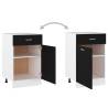 Drawer Bottom Cabinet Black 50x46x81.5 cm - Optimal Kitchen Storage