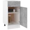 Concrete Grey Drawer Bottom Cabinet - 40x46x81.5 cm