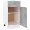 Concrete Grey Drawer Bottom Cabinet - 40x46x81.5 cm