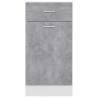 Concrete Grey Drawer Bottom Cabinet - 40x46x81.5 cm