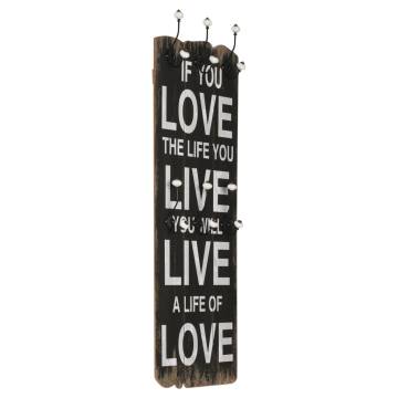 Vintage Wall-Mounted Coat Rack with 6 Hooks | LOVE LIVE