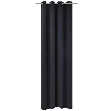 Blackout Curtain with Metal Eyelets 270x245 cm - Elegant Black