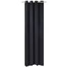 Blackout Curtain with Metal Eyelets 270x245 cm Black Colour black Size 270 x 245 cm Quantity in Package 1 