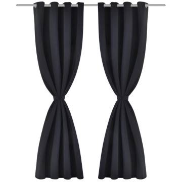 Blackout Curtain with Metal Eyelets 270x245 cm - Elegant Black