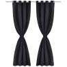 Blackout Curtain with Metal Eyelets 270x245 cm - Elegant Black