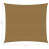 Taupe Sunshade Sail 6x6m HDPE - UV & Mould Resistant