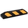 Reflective Parking Blocks - Durable Rubber Wheel Stoppers