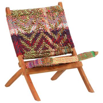 Folding Chindi Chair - Multicolours Fabric for Ultimate Comfort