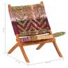 Folding Chindi Chair - Multicolours Fabric for Ultimate Comfort