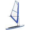 Inflatable Stand Up Paddleboard with Sail Set Blue and White Colour blue Size 330 x 72 x 10 cm 