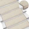 Stair Mats Self-adhesive Sisal-Look 15 pcs 65x21x4 cm Beige Colour platina Quantity in Package 15 