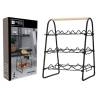 Stylish Home&Styling Wine Rack for 9 Bottles - Black & Natural