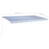 Buy Manual Retractable Awning 600x350 cm Blue and White