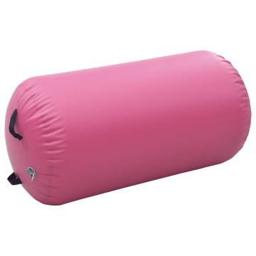 Inflatable Gymnastic Roll with Pump - 120x75 cm Pink