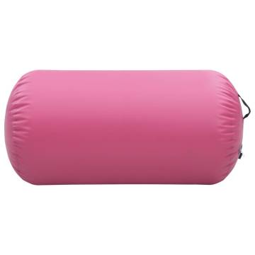 Inflatable Gymnastic Roll with Pump - 120x75 cm Pink