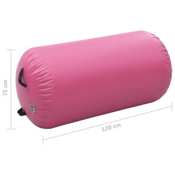 Inflatable Gymnastic Roll with Pump - 120x75 cm Pink