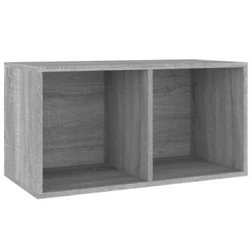 Vinyl Storage Box Grey Sonoma - Durable LP Organizer 71x34 cm