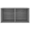 Vinyl Storage Box Grey Sonoma - Durable LP Organizer 71x34 cm