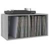 Vinyl Storage Box Grey Sonoma - Durable LP Organizer 71x34 cm