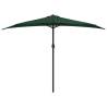 Green Balcony Parasol with Aluminium Pole | 300x155 cm Half