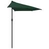 Green Balcony Parasol with Aluminium Pole | 300x155 cm Half