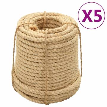 Sisal Ropes 5 pcs 14 mm 100 m - Durable & Versatile