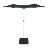 Double-Head Parasol with LEDs - Black 316x240 cm | Hipomarket