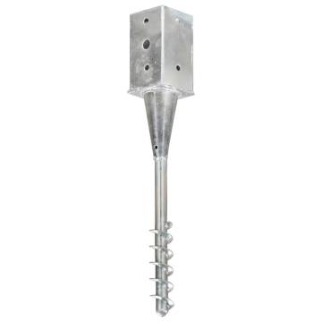 Ground Spikes Set - 6 Pcs Galvanised Steel | HipoMarket UK