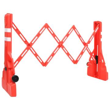 Folding Traffic Barrier Red - 210x50x105 cm for Safety