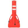 Folding Traffic Barrier Red - 210x50x105 cm for Safety