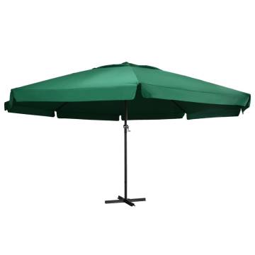 Outdoor Parasol 600 cm Green - Premium Sun Protection