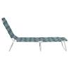 Folding Sun Lounger - Steel & Fabric Leaves Print | Hipo Market