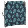 Folding Sun Lounger - Steel & Fabric Leaves Print | Hipo Market