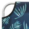 Folding Sun Lounger - Steel & Fabric Leaves Print | Hipo Market