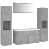 Stylish Concrete Grey Bathroom Furniture Set - HipoMarket