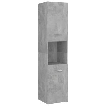 Stylish Concrete Grey Bathroom Furniture Set - HipoMarket