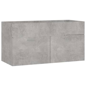 Stylish Concrete Grey Bathroom Furniture Set - HipoMarket